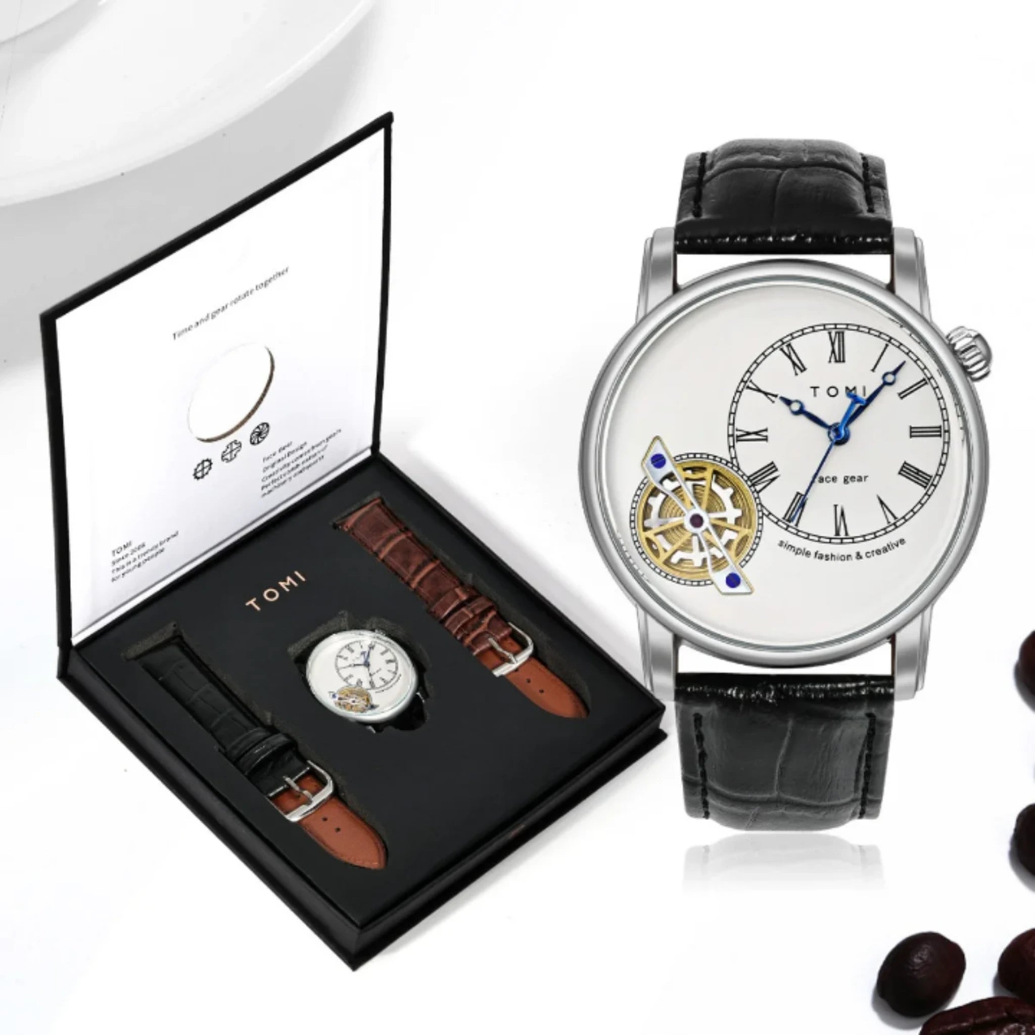 ⌚ Montre TOMI Ace Gear — Coffret 2 Bracelets | Édition Limitée