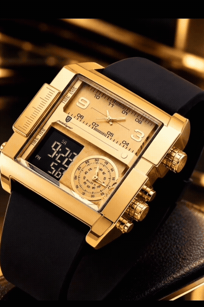 👑 POEDAGAR IMPERIAL GOLD X™ - Montre Homme Digitale au Design Luxe (+Coffret Poedagar inclus 🎁)