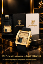 👑 POEDAGAR IMPERIAL GOLD X™ - Montre Homme Digitale au Design Luxe (+Coffret Poedagar inclus 🎁)