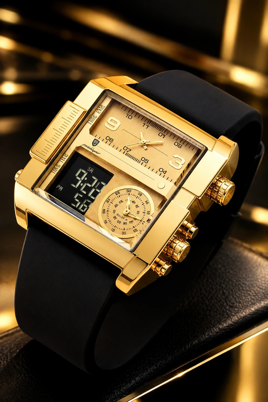 👑 POEDAGAR IMPERIAL GOLD X™ - Montre Homme Digitale au Design Luxe (+Coffret Poedagar inclus 🎁)